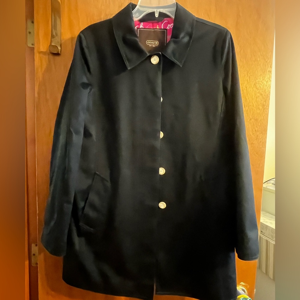 Coach dark Navy Trench coat